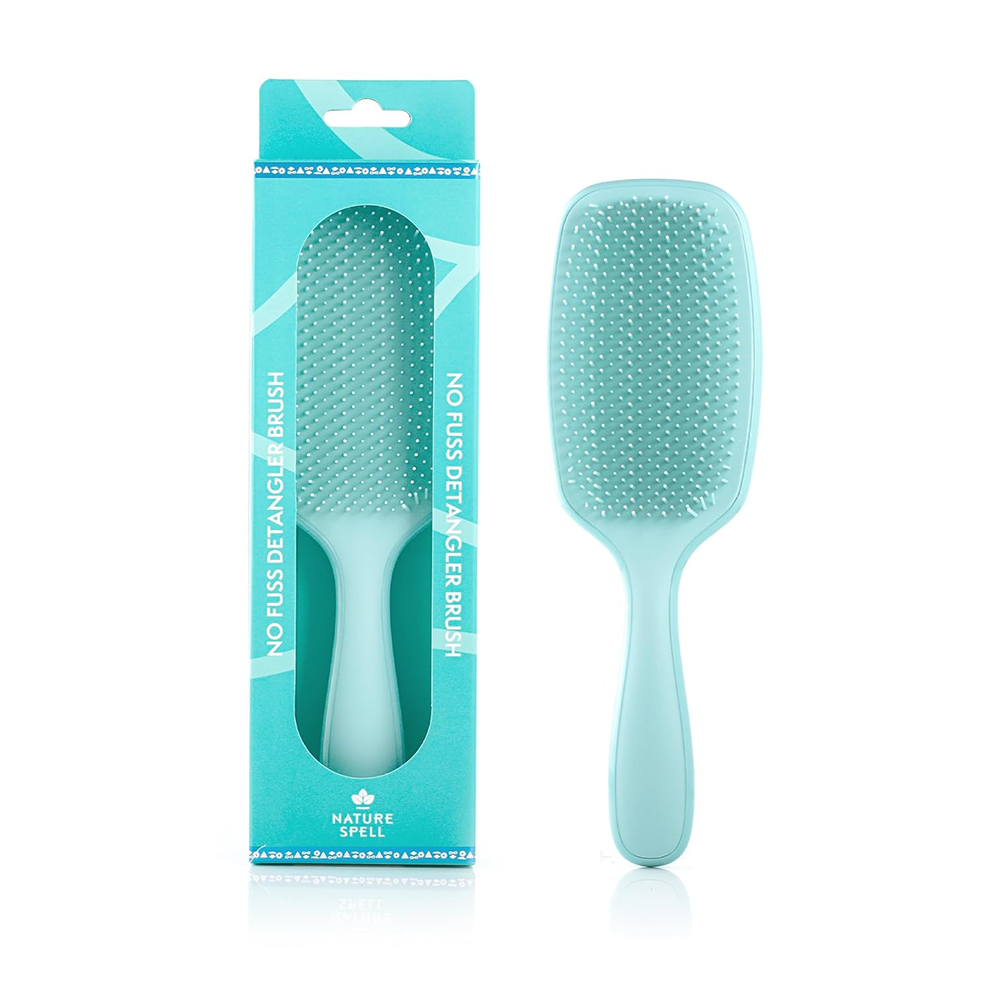 No Fuss Detangler Brush - Glossy Turquoise