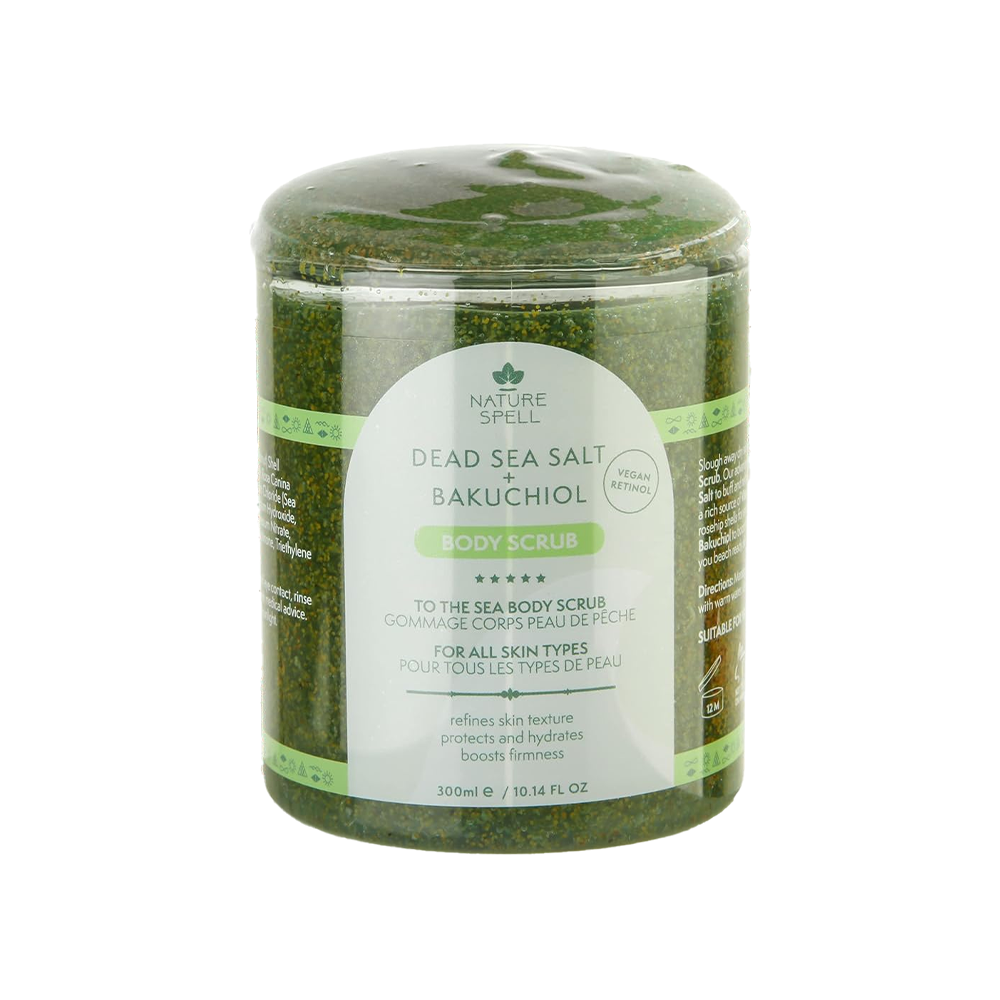 Dead Sea Salt Body Scrub Bakuchiol and Matcha Green Tea Vegan 300ml