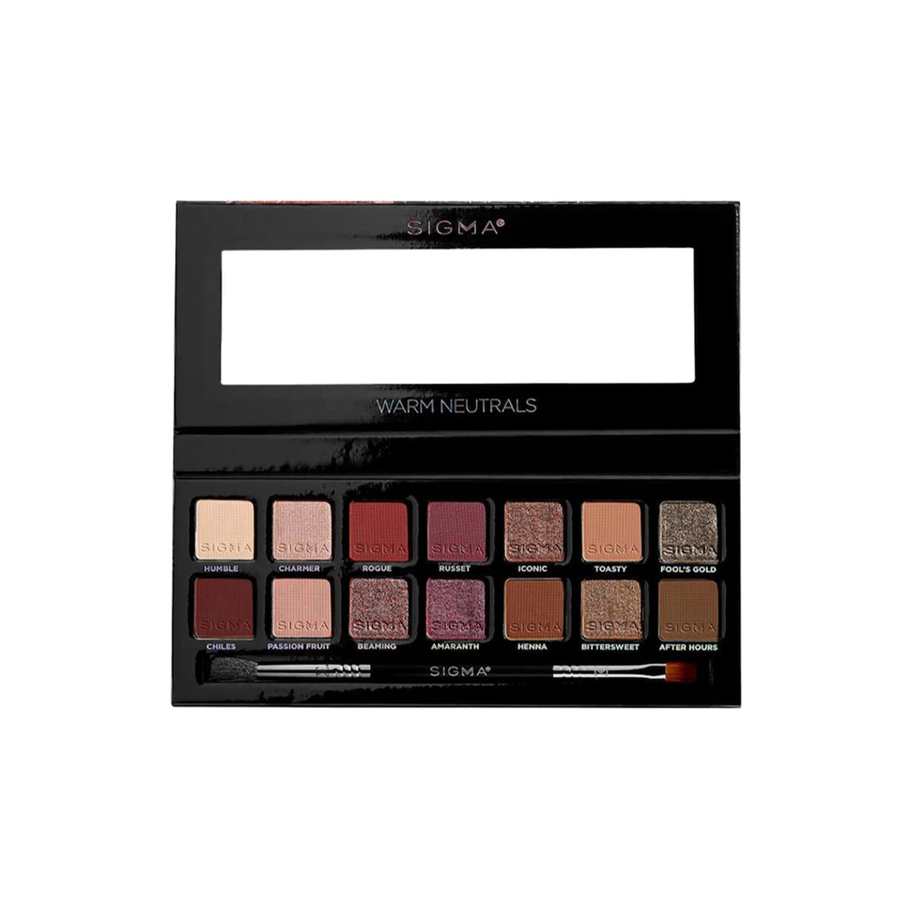 SIGMA WARM NEUTRALS PALETTE WITH DUAL ENDED BRUSH