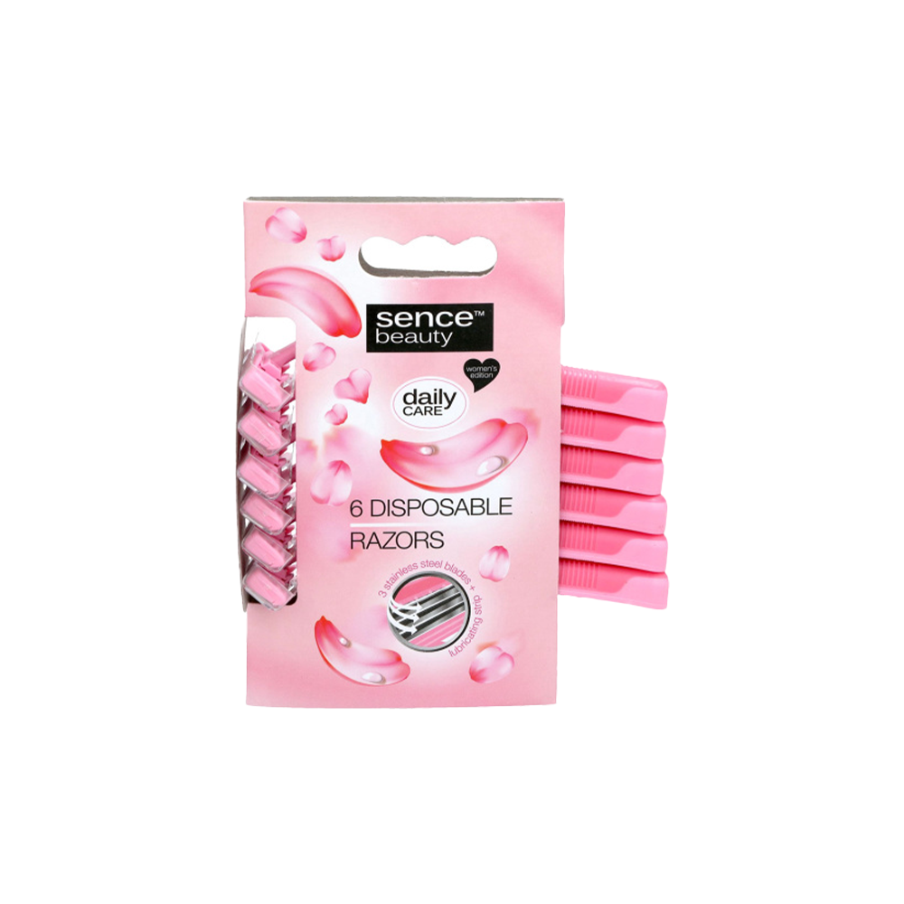 Sence Razors Women 6Pcs Triple Blades Stainless Steel