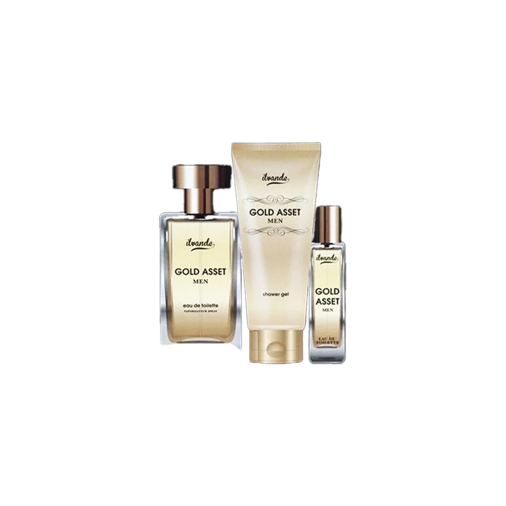 Ilvande Giftset 3Pcs For Men Gold Asset