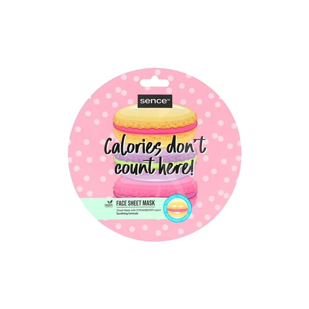 Printed Facial Sheet Mask 20Ml Macaron Strawberry