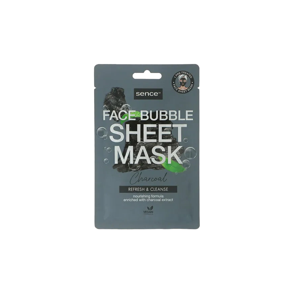 Facial Sheet Mask 20Ml Bubble Charcoal