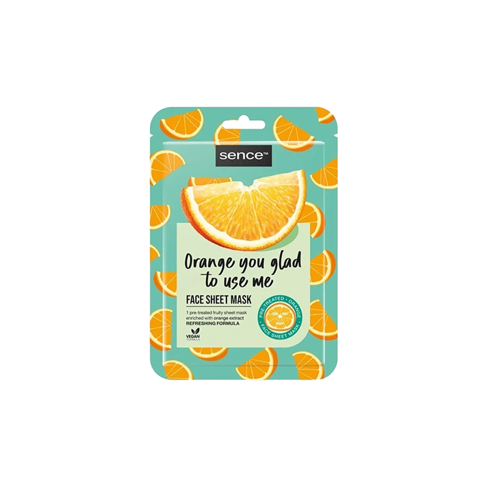 Printed Facial Sheet Mask 20Ml Juicy Like An Orange