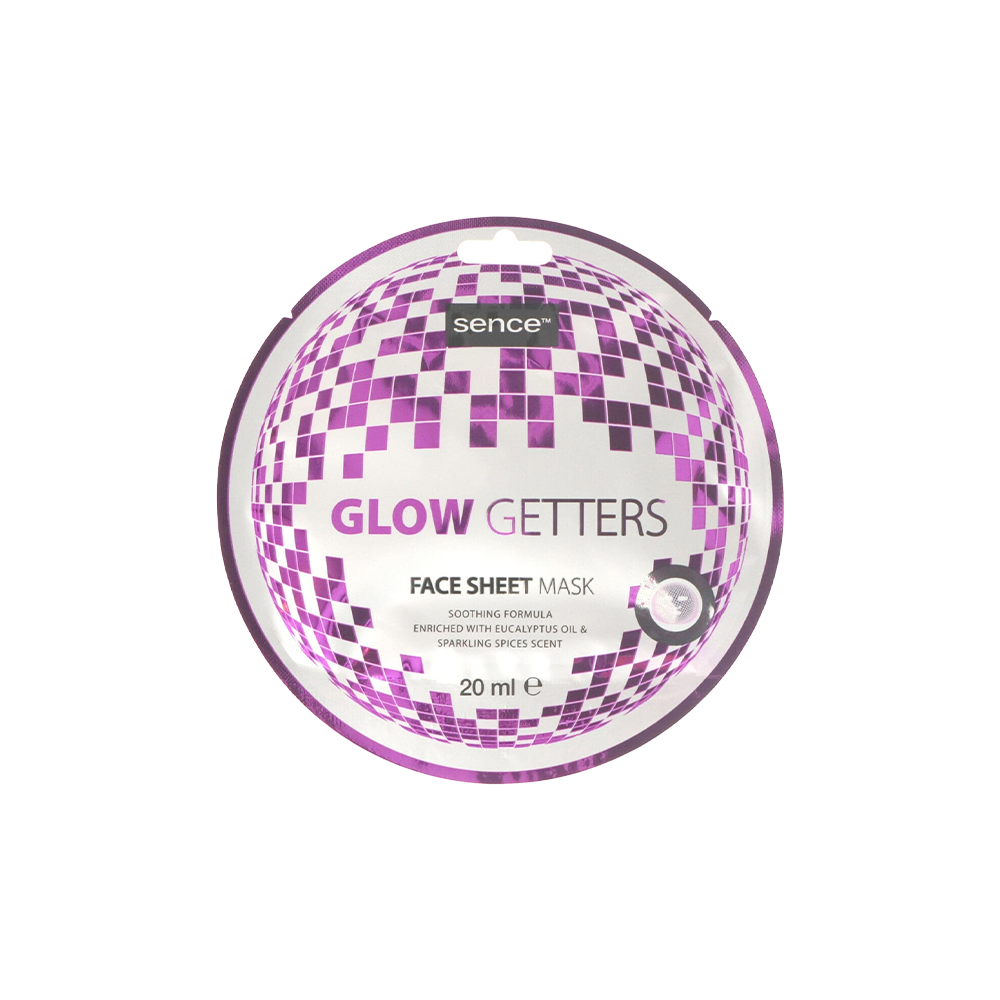 Sence Printed Facial Sheet Mask 20Ml Disco Glam Eucalyptus Oil&Spices