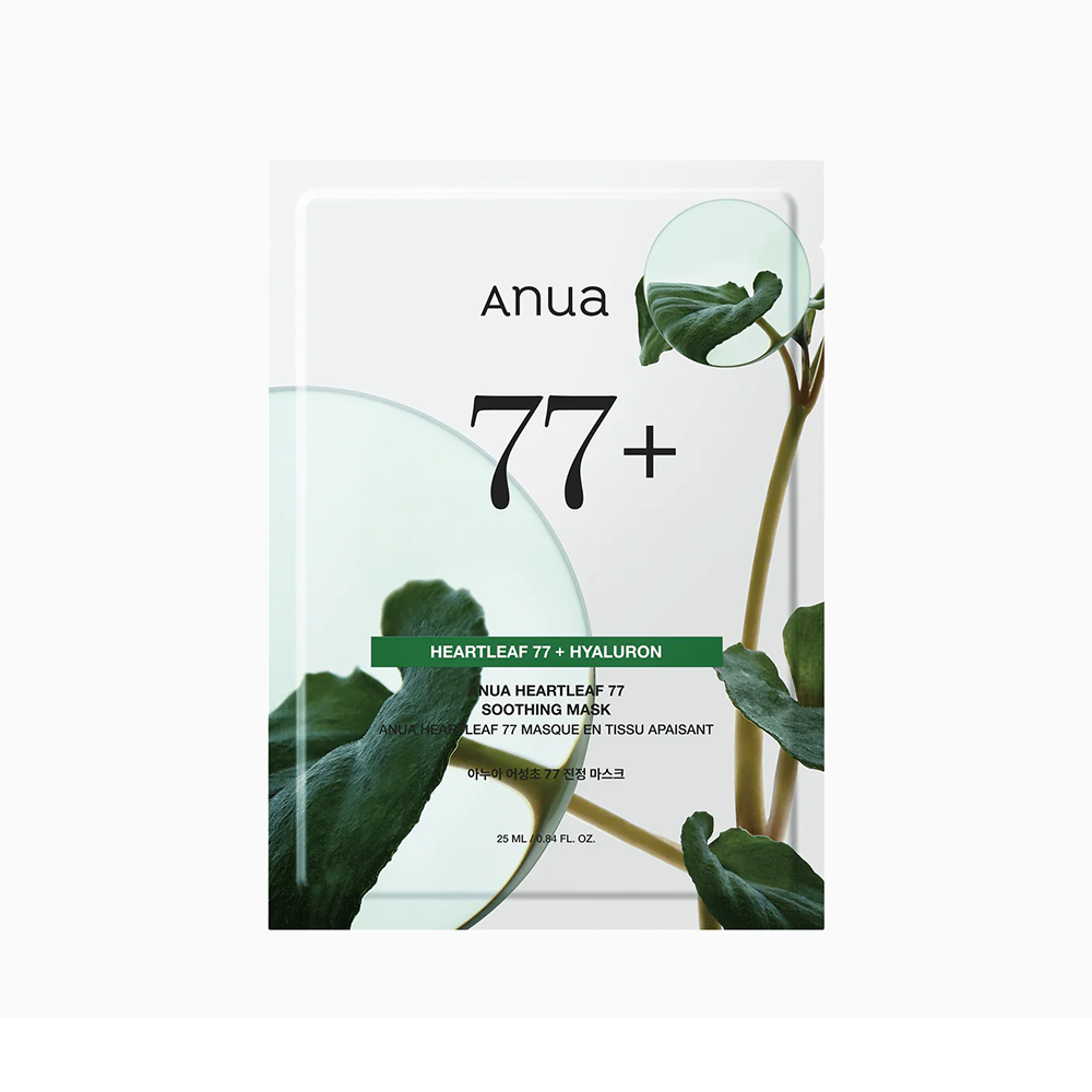 ANUA  HEARTLEAF  77%  SOOTHING SHEET MASK