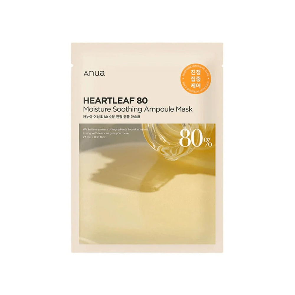 ANUA HEARTLEAF 80 MOISTURE  SOOTHING AMPOULE MASK 27ml